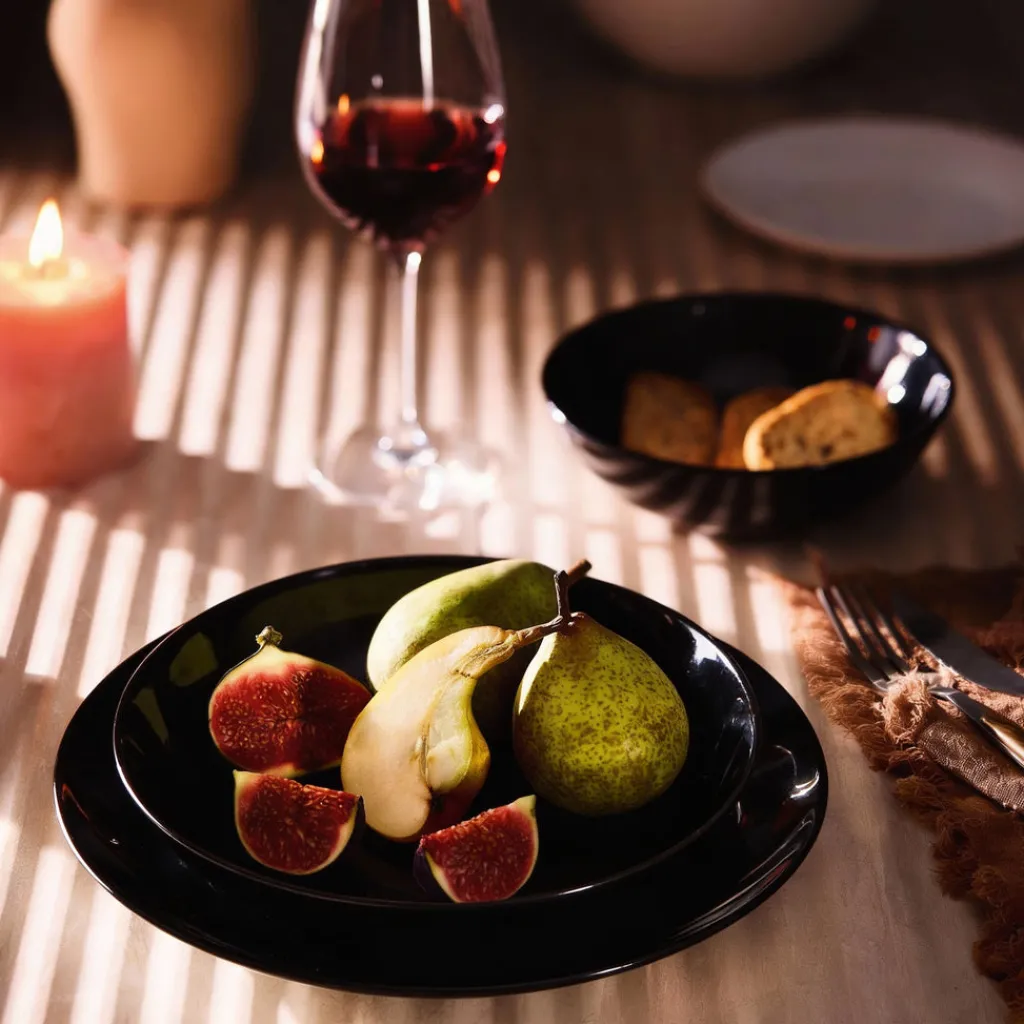 Assiettes À Dessert>Luminarc Assiette à dessert noire 18 cm Apy