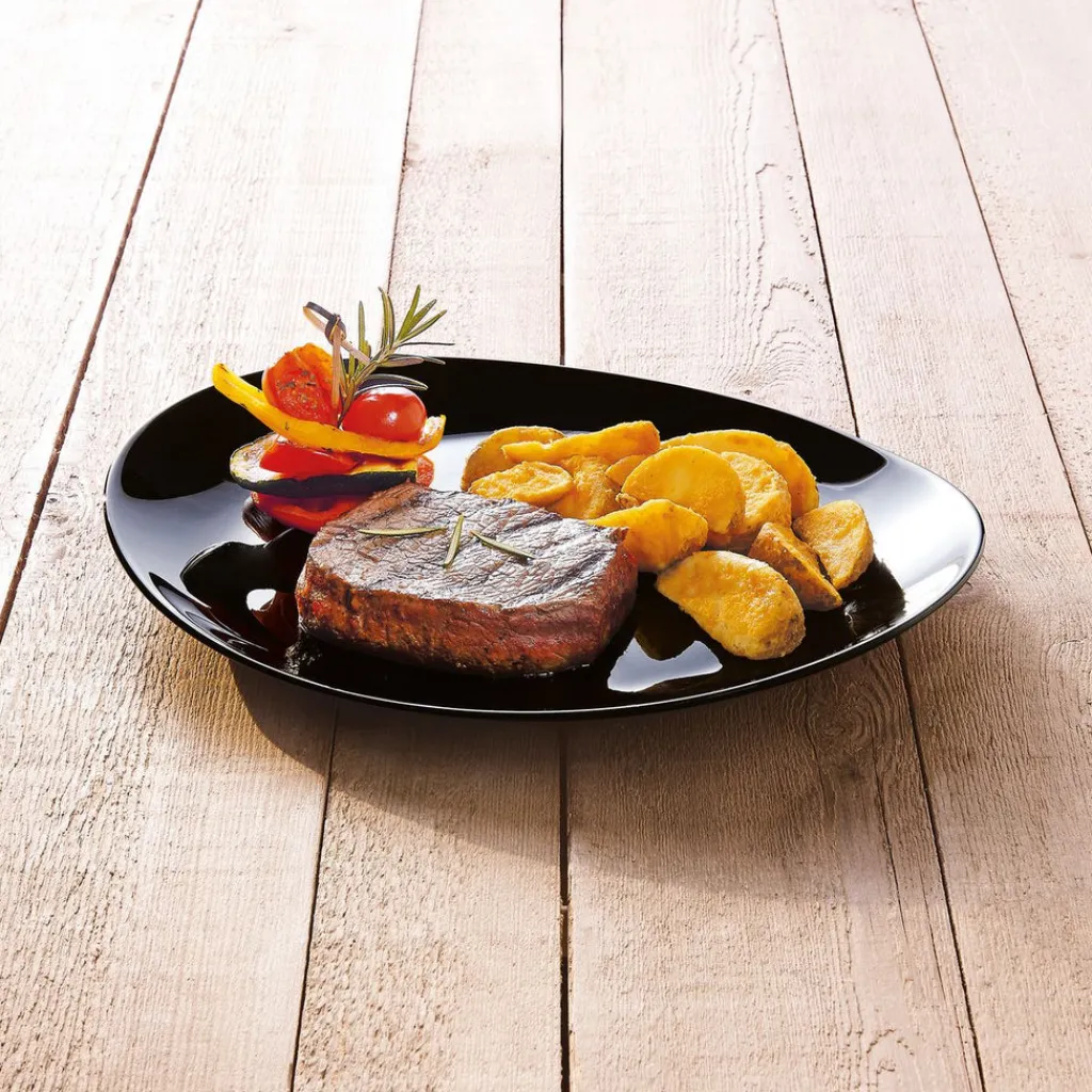 Assiettes Plates>Luminarc Assiette à steak noire 30 cm Friend's Time