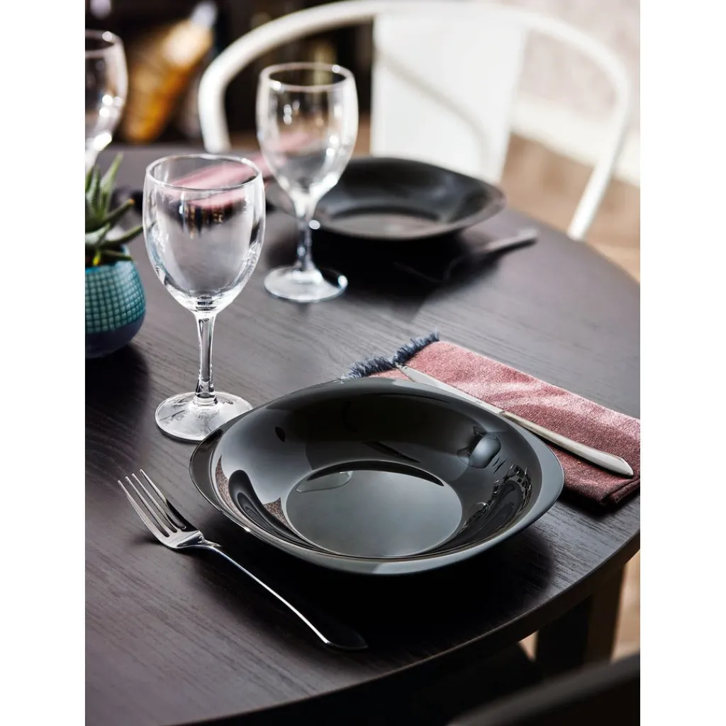 Assiettes Creuses>Luminarc Assiette creuse noire 21 cm Carine