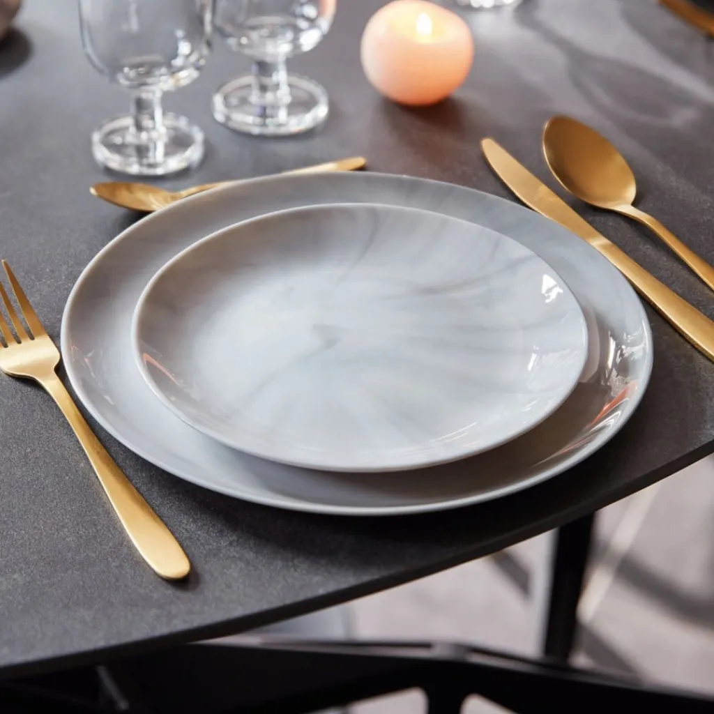 Assiettes À Dessert>Luminarc Assiette dessert grise 19 cm Diwali Marble