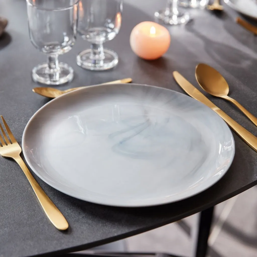 Assiettes Plates>Luminarc Assiette grise 25 cm Diwali Marble