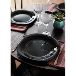 Assiettes Plates>Luminarc Assiette noire 27 cm Carine