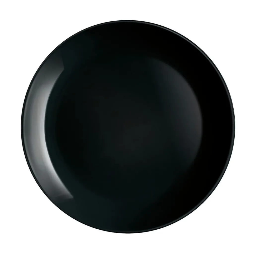 Assiettes Plates>Luminarc Assiette noire 25 cm Diwali