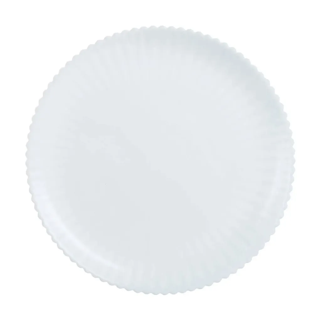 Assiettes Plates>Luminarc Assiette plate blanche 25 cm Bloom