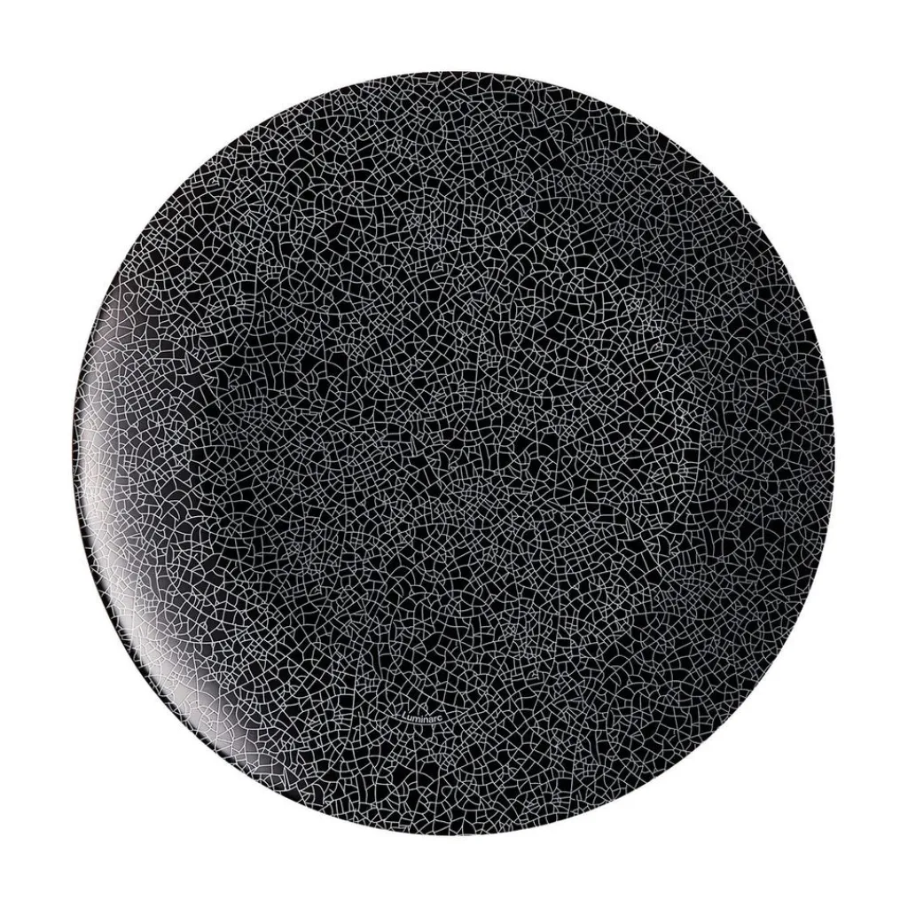 Assiettes Plates>Luminarc Assiette plate noire 25 cm Zoe