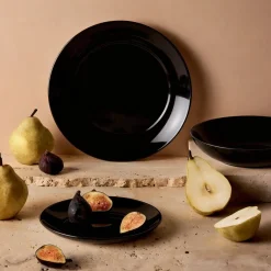 Assiettes Plates>Luminarc Assiette plate noire 25 cm Apy