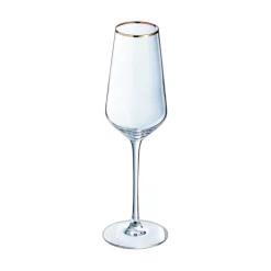 Flûtes À Champagne>Cristal d'Arques Flûte 23 cl Ultime Bord Or