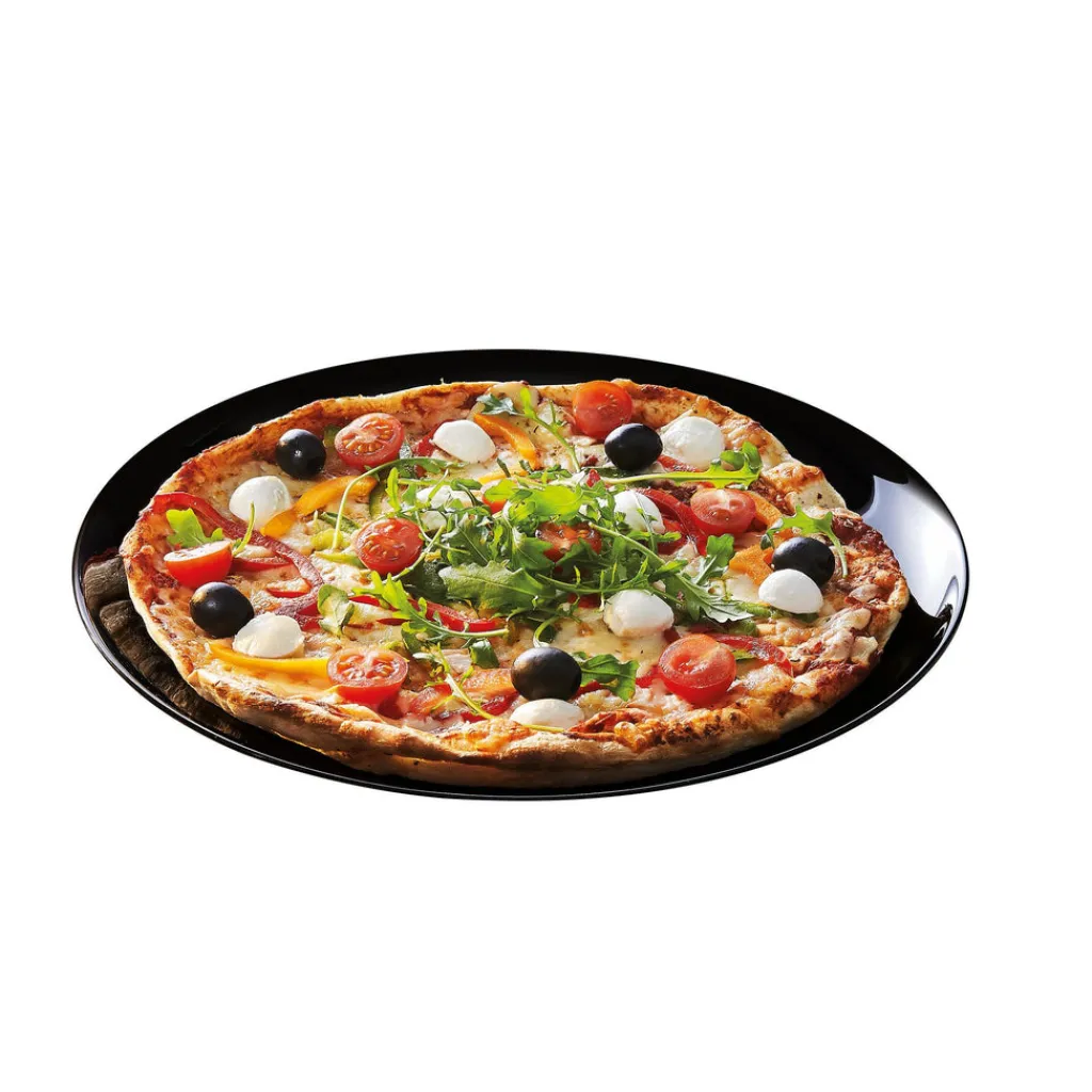 Assiettes Plates>Luminarc Lot de 6 assiettes à pizza Friend's Time noir