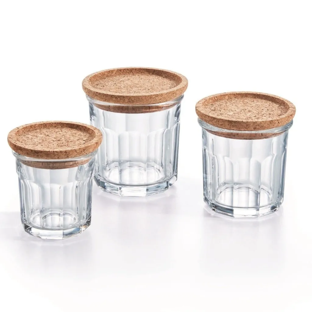 Bocaux & Pots>Luminarc Lot de 3 pots à épices Storing Box Cork - 42 + 32 + 18 cl