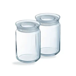 Bocaux & Pots>Luminarc Lot de 2 pots de conservation Pure Jar Glass 1L
