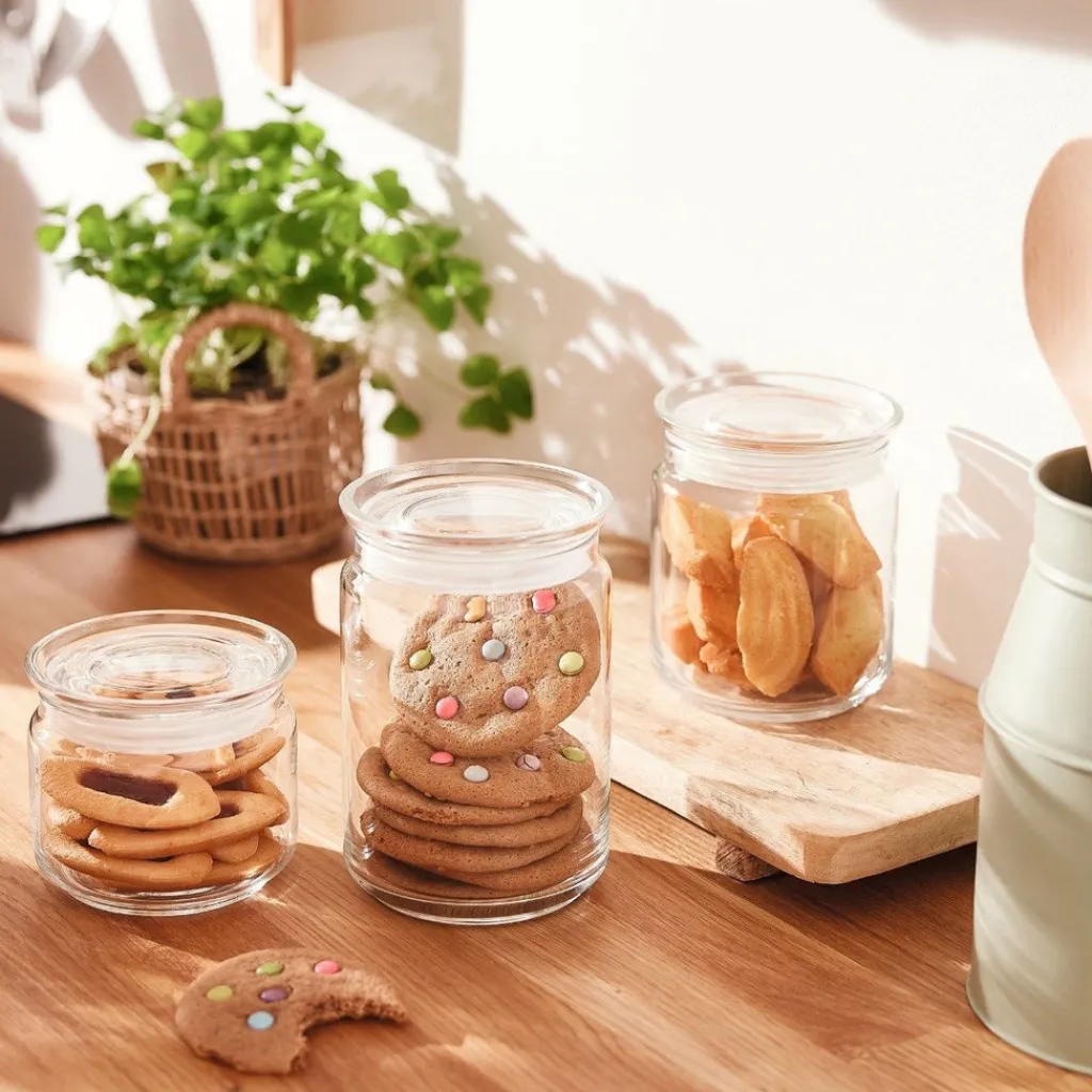 Bocaux & Pots>Luminarc Lot de 2 pots de conservation Pure Jar Glass 1L