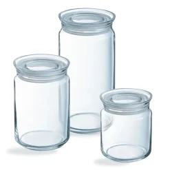 Bocaux & Pots>Luminarc Lot de 3 pots de conservation Pure Jar Glass - 70-100-150cl