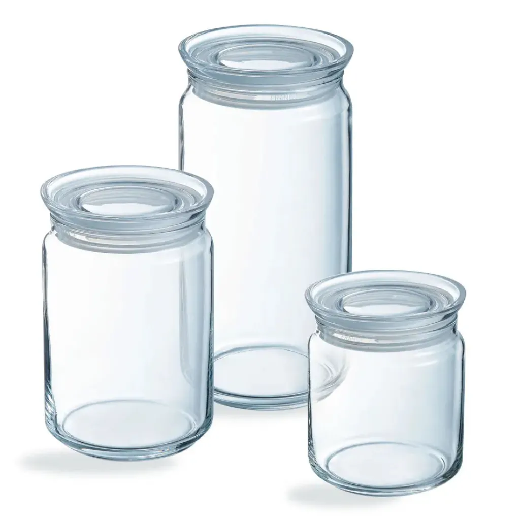 Bocaux & Pots>Luminarc Lot de 3 pots de conservation Pure Jar Glass - 70-100-150cl