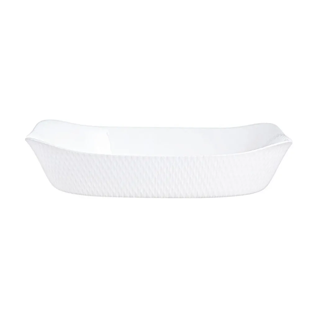 Plats À Four>Luminarc Plat de cuisson blanc 34 x 25 cm Smart Cuisine Wavy