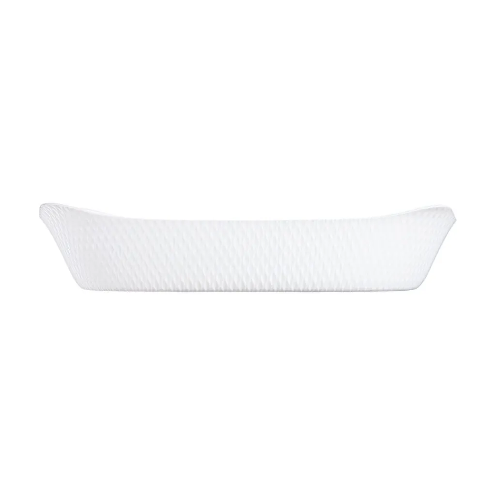 Plats À Four>Luminarc Plat de cuisson blanc 34 x 25 cm Smart Cuisine Wavy