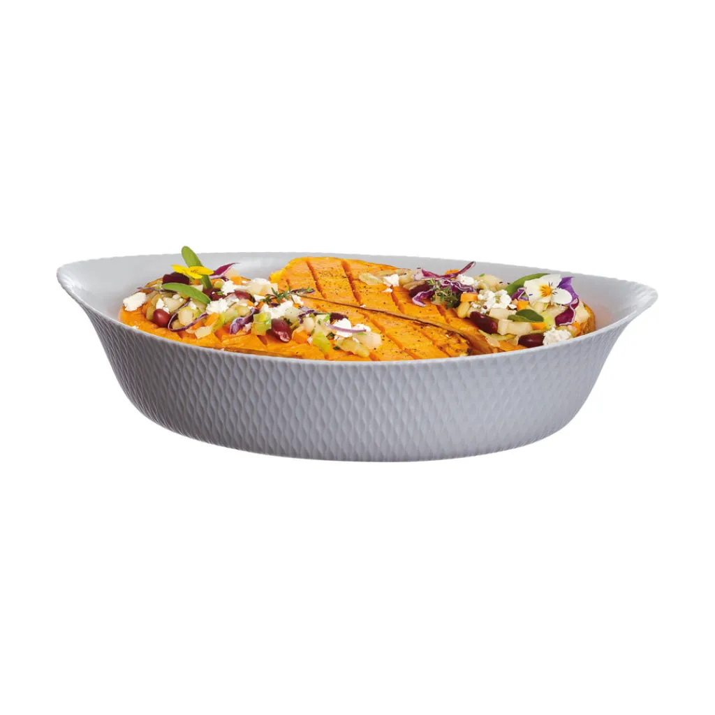 Plats À Four>Luminarc Plat ovale 32x20 Smart Cuisine Wavy Granit