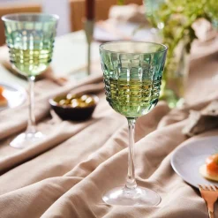 Verres À Vin Rosé|Verres À Vin Blanc>Cristal d'Arques Verre à pied 25 cl Rendez-Vous Brume Vert