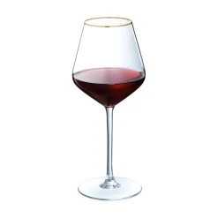 Verres À Vin Rosé|Verres À Vin Blanc>Cristal d'Arques Verre à pied 47 cl Ultime Bord Or
