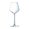 Verres À Vin Rosé|Verres À Vin Blanc>Cristal d'Arques Verre à pied 38 cl Ultime Bord Or